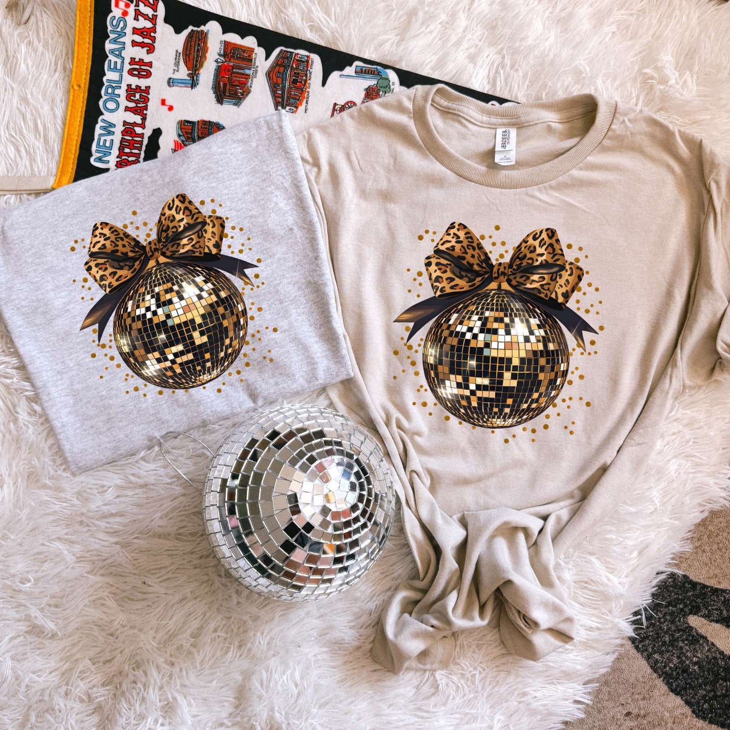 Disco Bow Ornament Graphic Tee