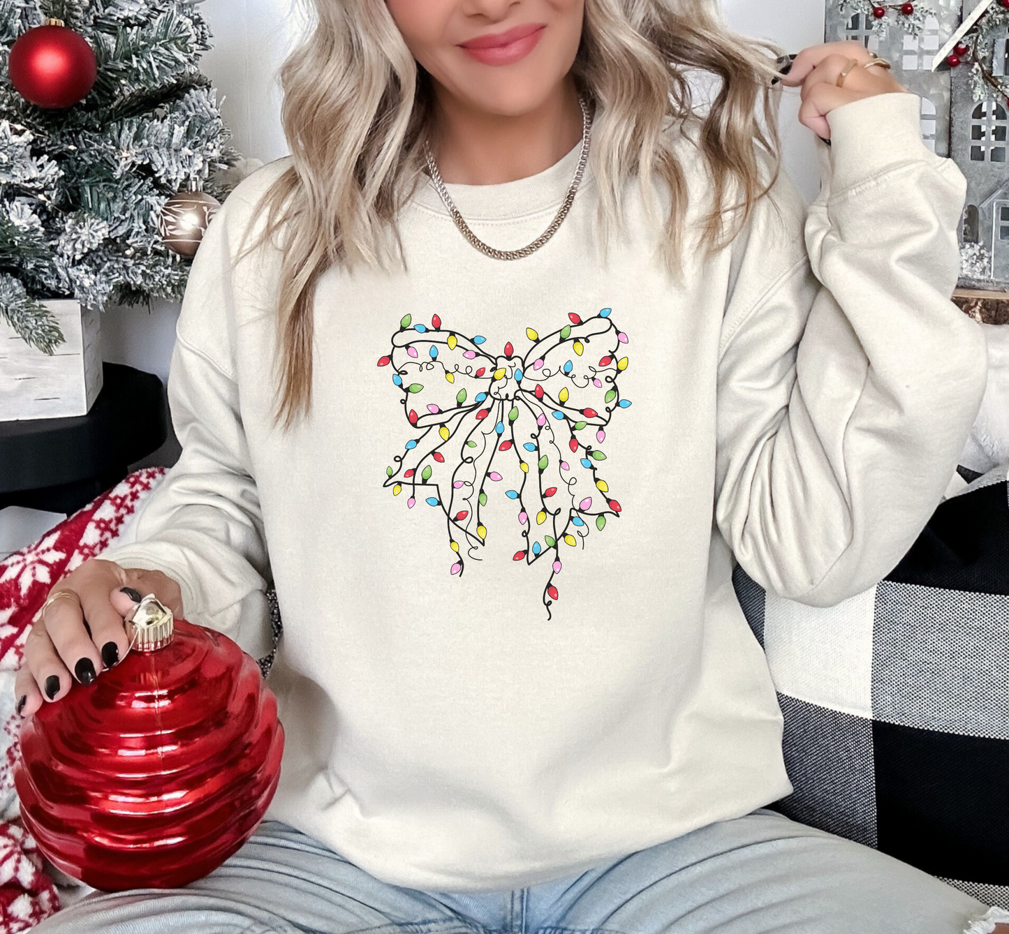 Twinkle Bow Graphic Sweatshirt