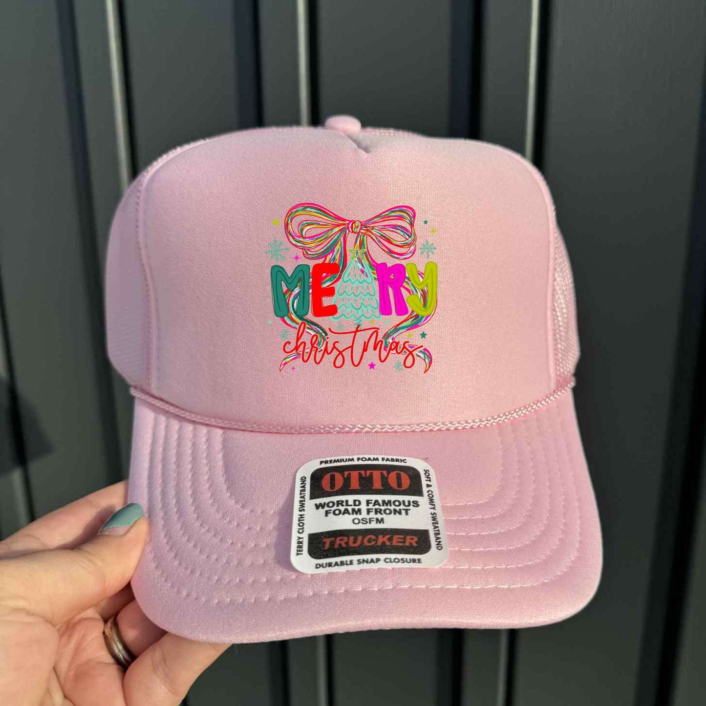 Neon Bow Trucker Hat