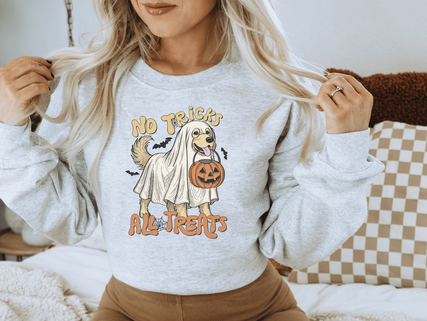 No Tricks All Treats Graphic Sweatshirt