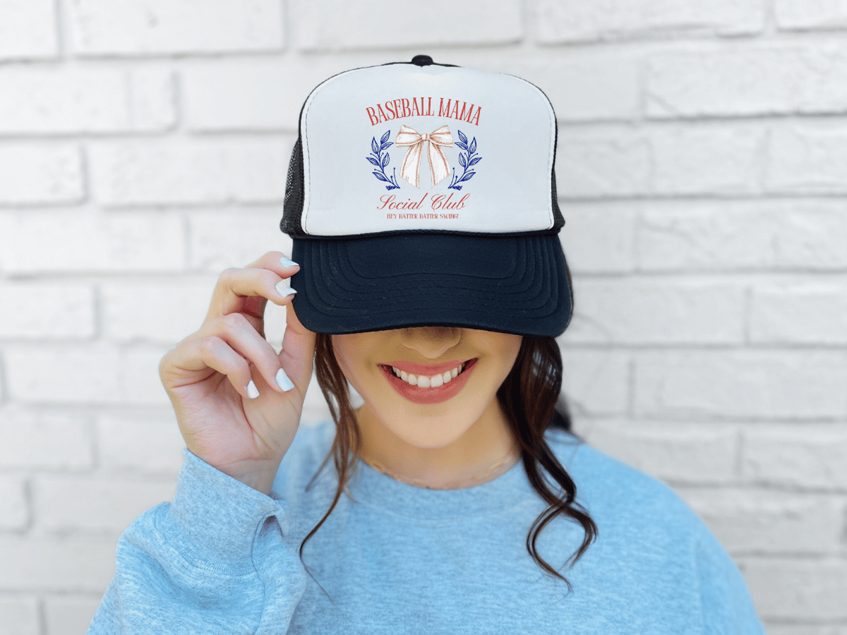 Baseball Mama Social Club Trucker Hat