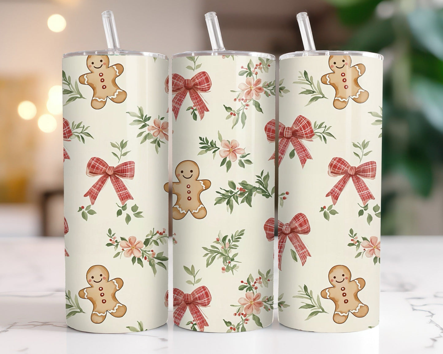 Gingerbread & Bows Tumbler