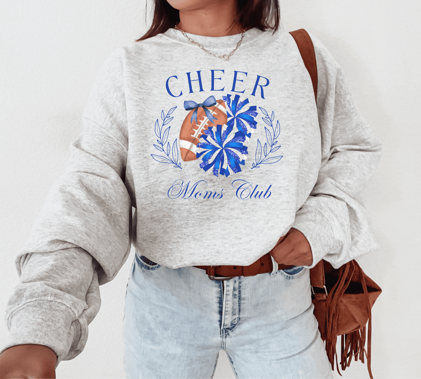 Cheer Moms Club Graphic Crew Sweatshirt