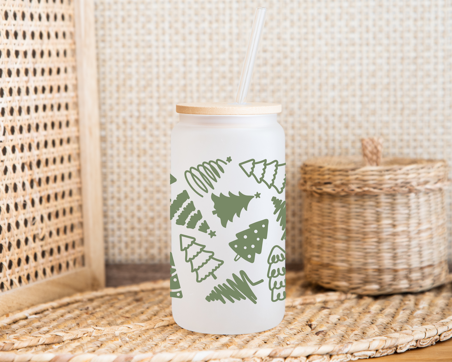 Evergreen Sketch Frosted Can