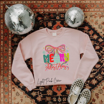 Merry Christmas Bow Graphic Sweatshirt