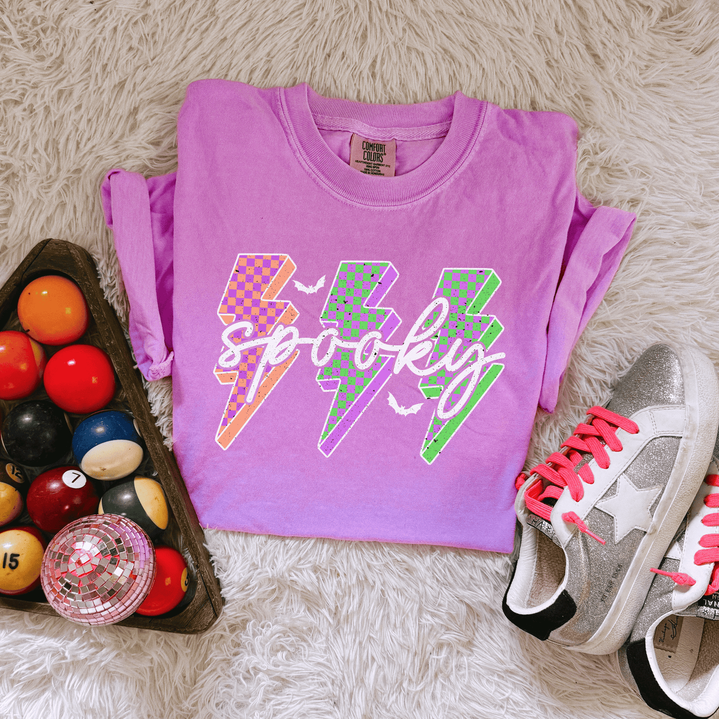 Spooky Lightning Bolt Graphic Tee