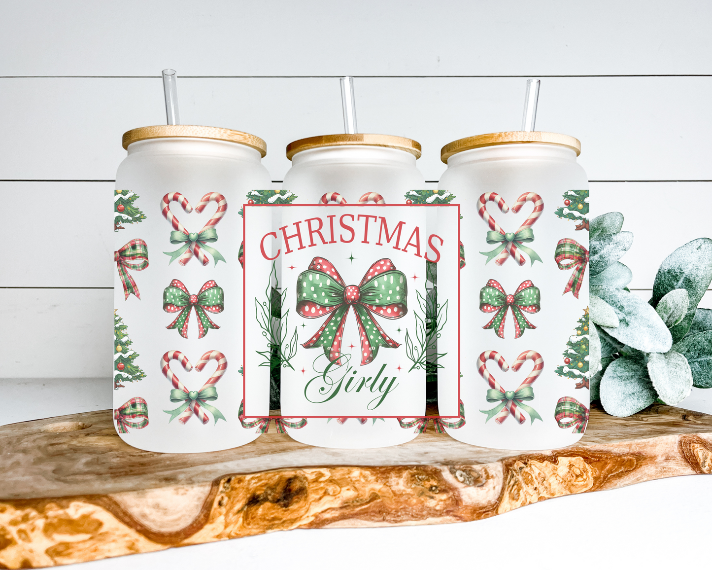 Christmas Girly Frosted Can