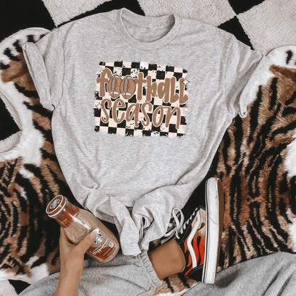 Football Season Checkerboard Graphic Tee
