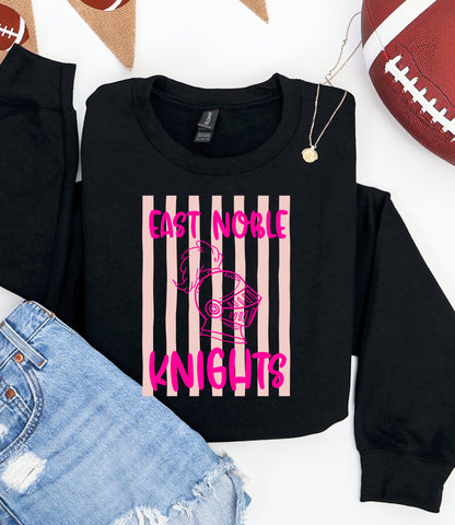 East Noble Knights Pink Out Graphic Sweatshirt or Tee