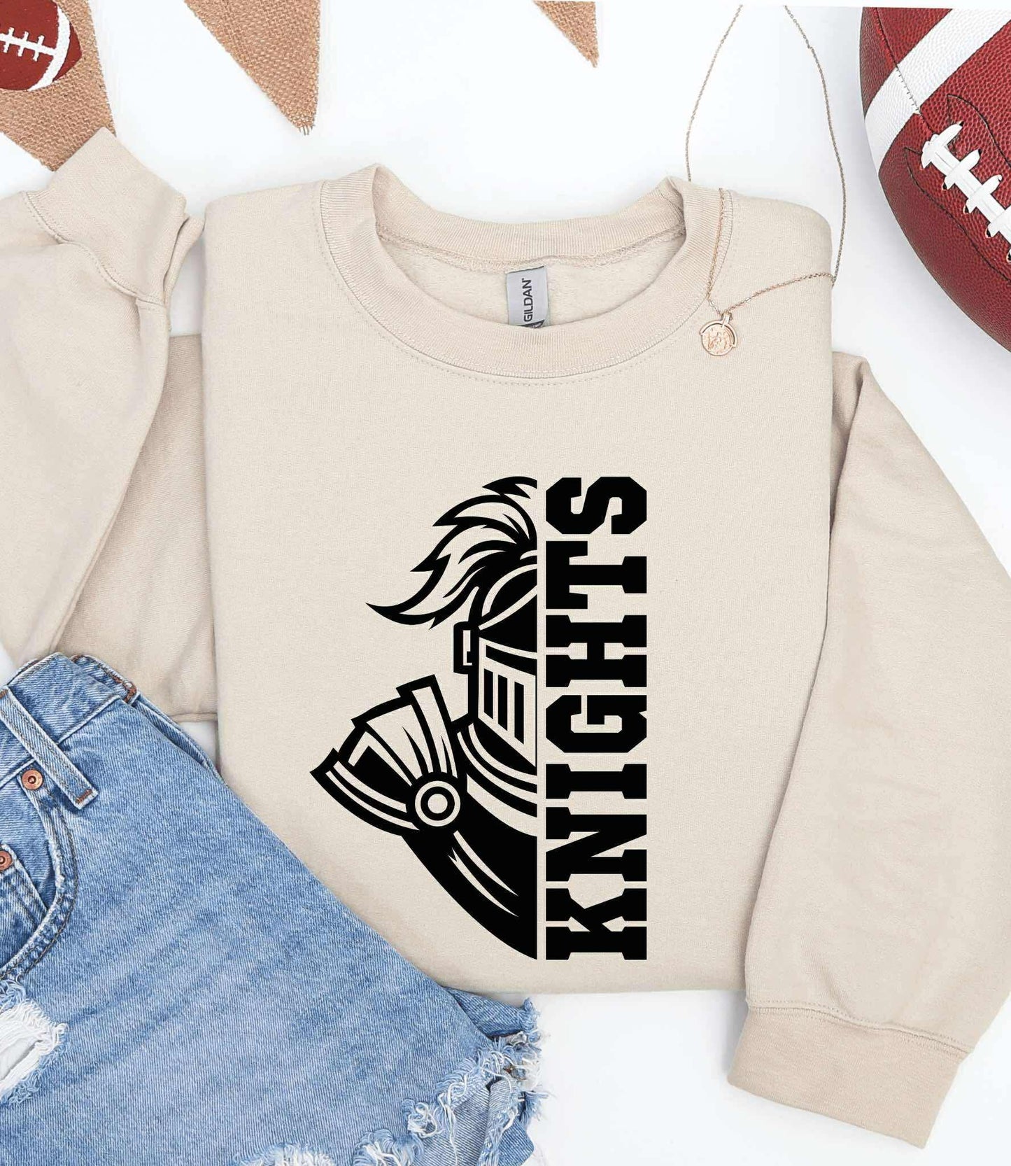 Knights Helmet Graphic Sweatshirt