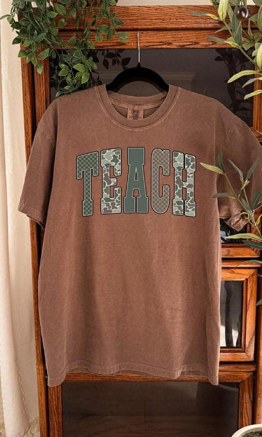Camo Varsity Teach Graphic Tee