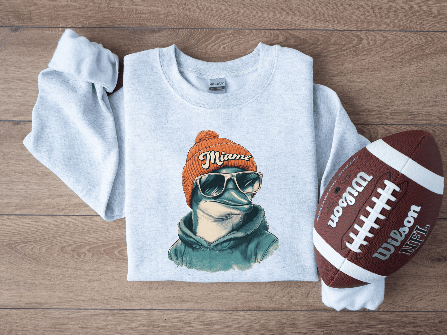 Vintage Dolphins Football Graphic Crew