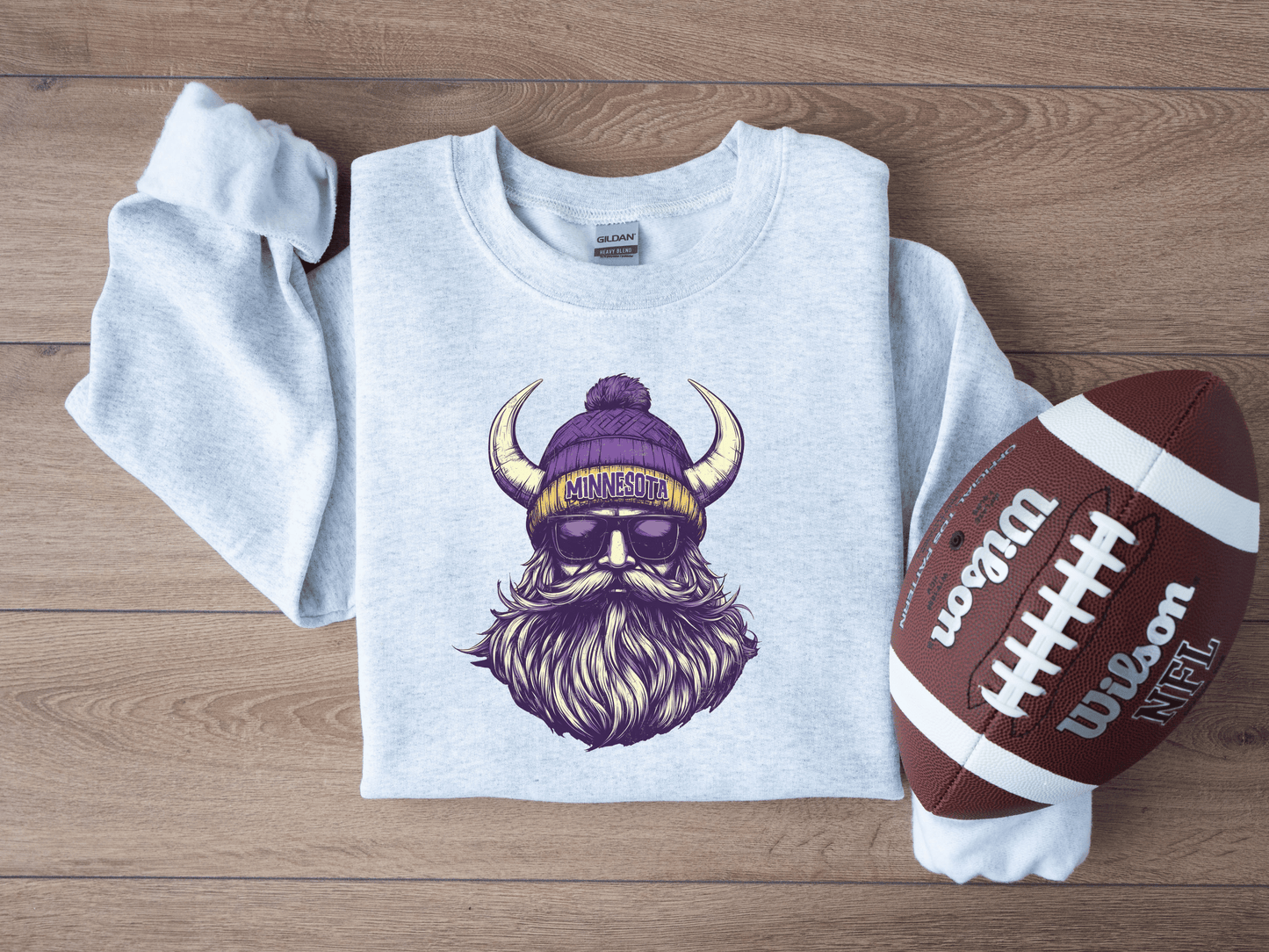 Vintage Vikings Football Graphic Crew