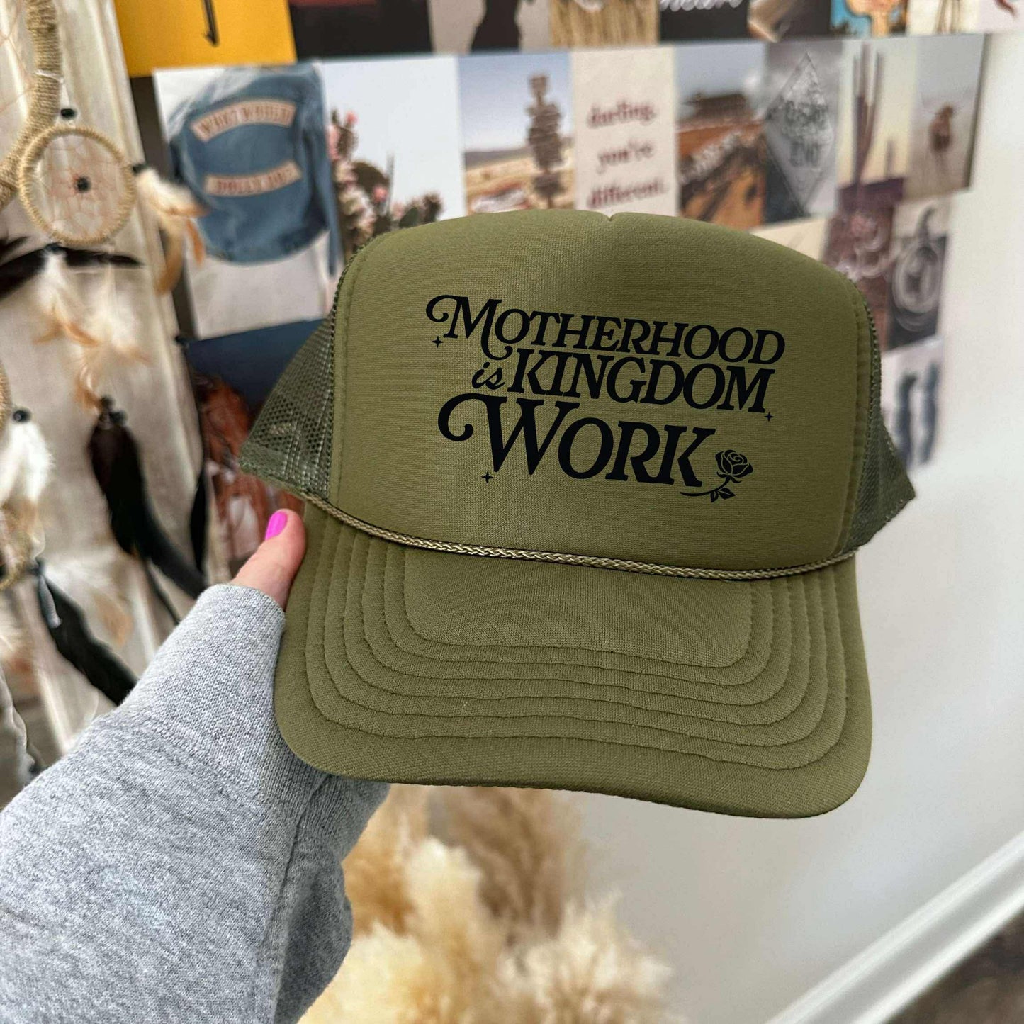 Motherhood Is Kingdom Work Trucker Hat