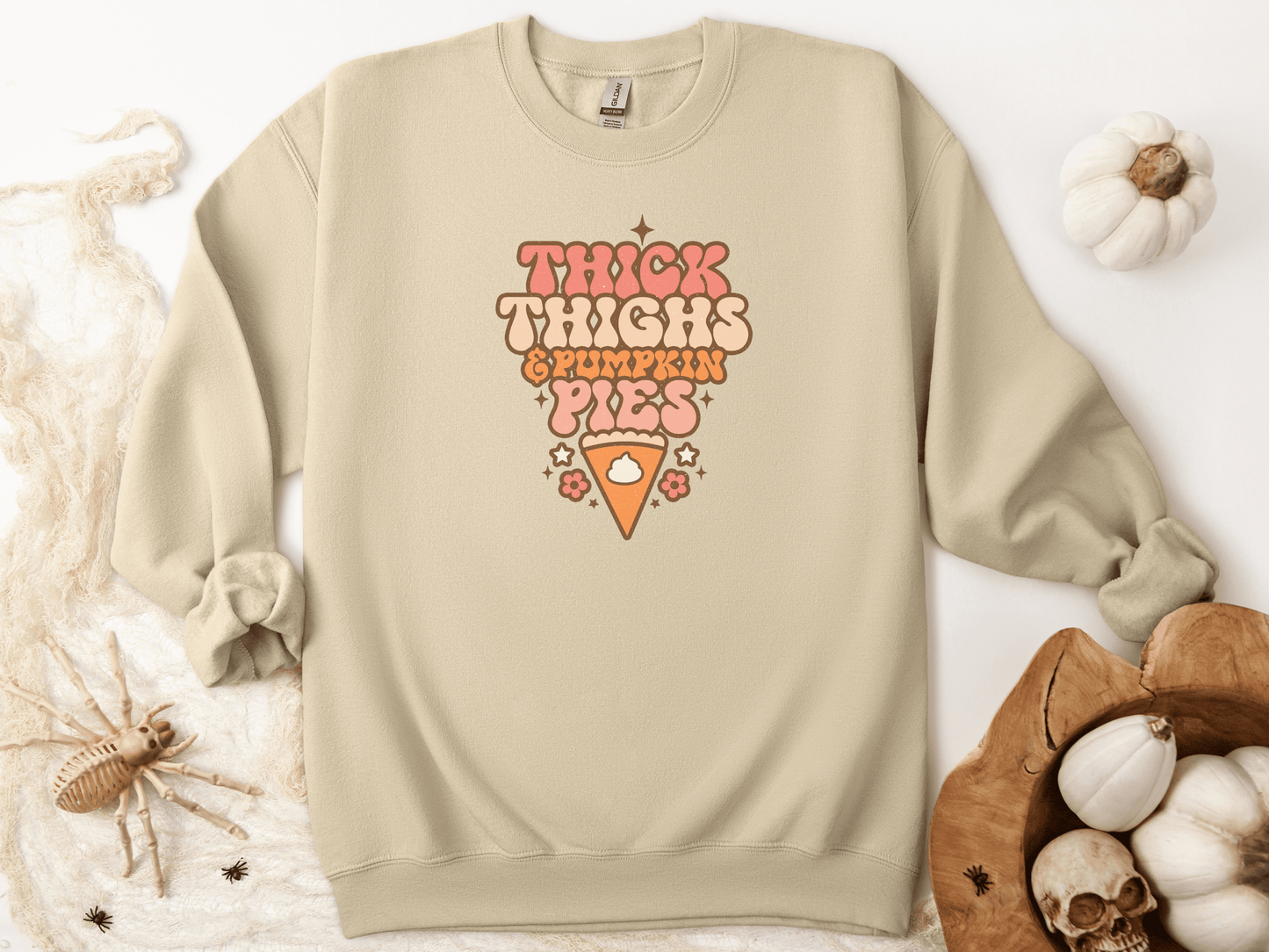 Thick Thighs & Pumpkin Pies Graphic Sweatshirt