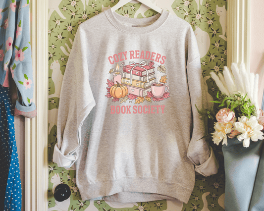 Cozy Readers Book Society Graphic Sweatshirt