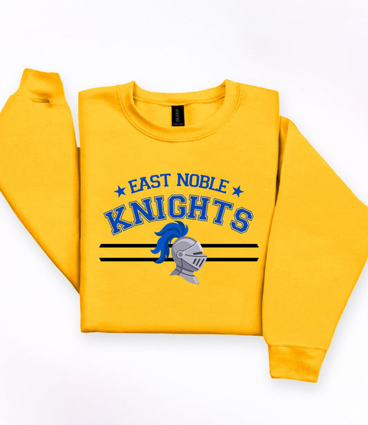 East Noble Knights Classic Graphic Sweatshirt or Tee