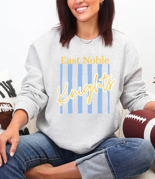 Striped East Noble Graphic Sweatshirt or Tee
