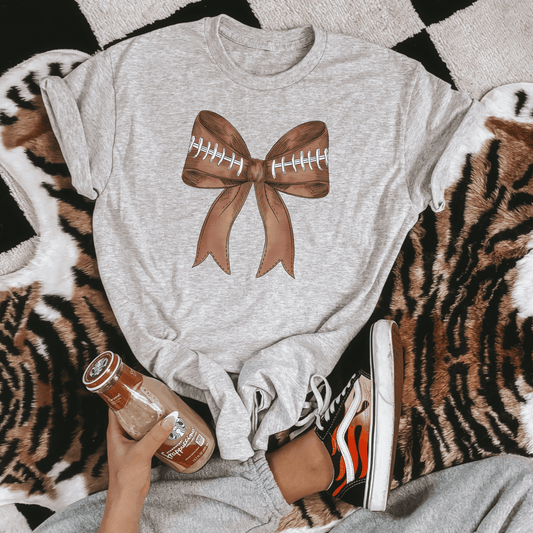 Football Bow Graphic Tee
