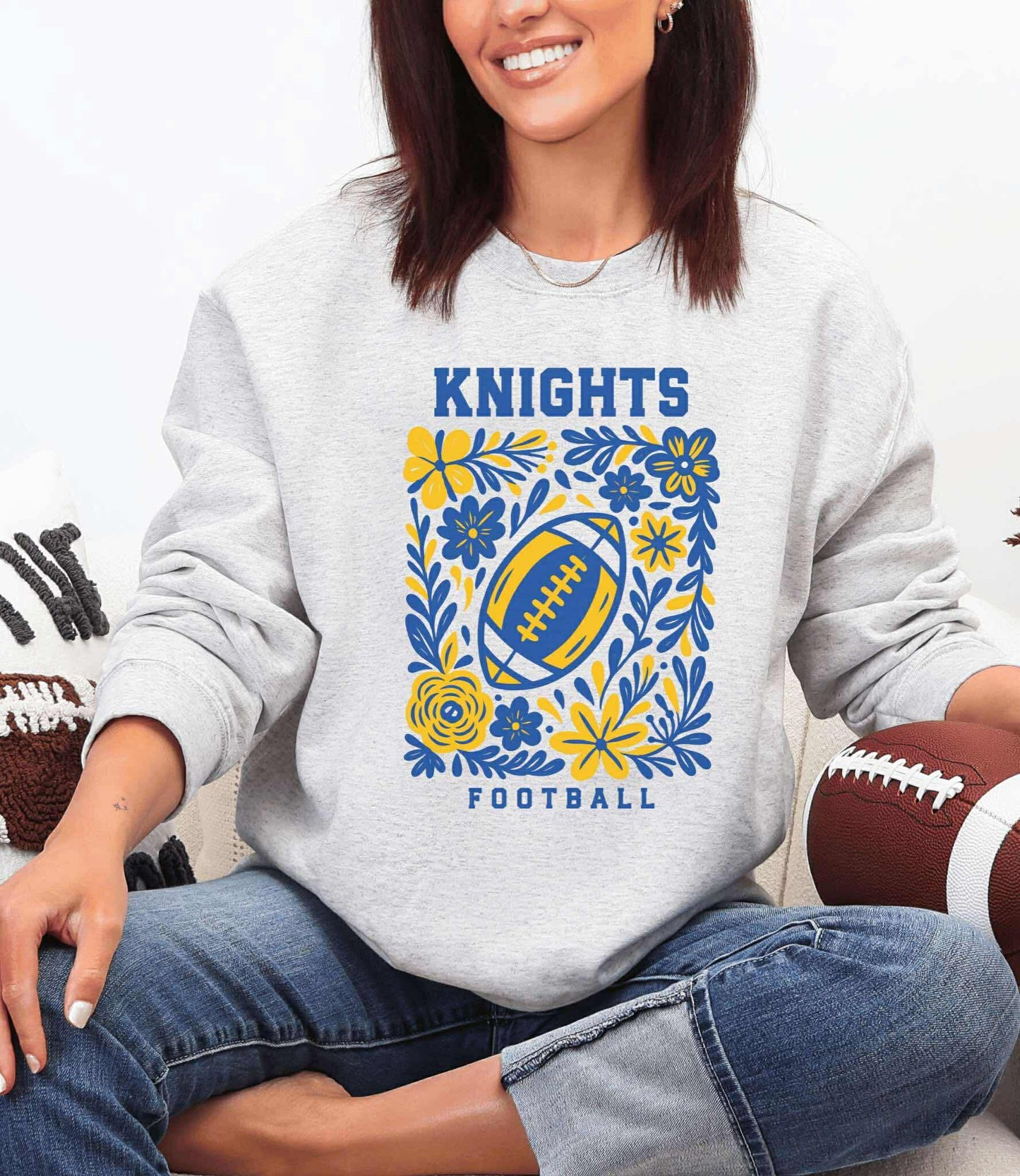 Floral Knights Graphic Sweatshirt