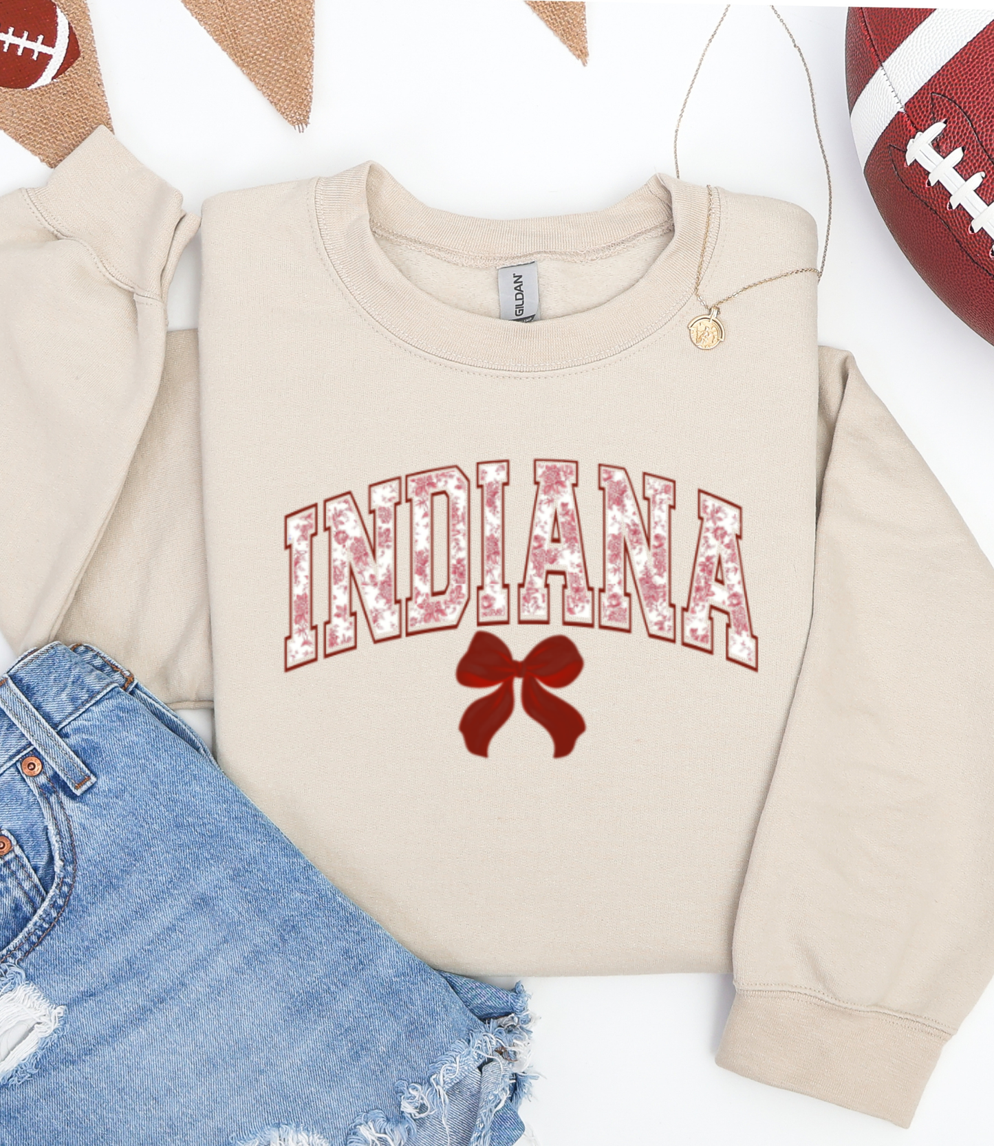Indiana Bow Graphic Sweatshirt