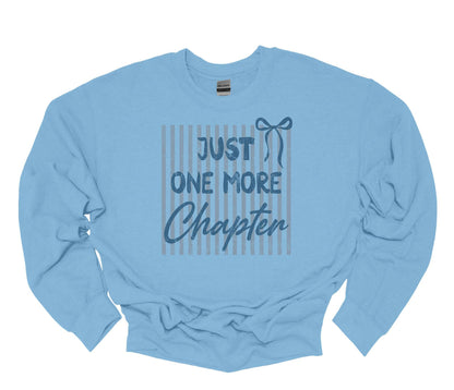 Just One More Chapter Stripes & Bow Graphic Sweatshirt