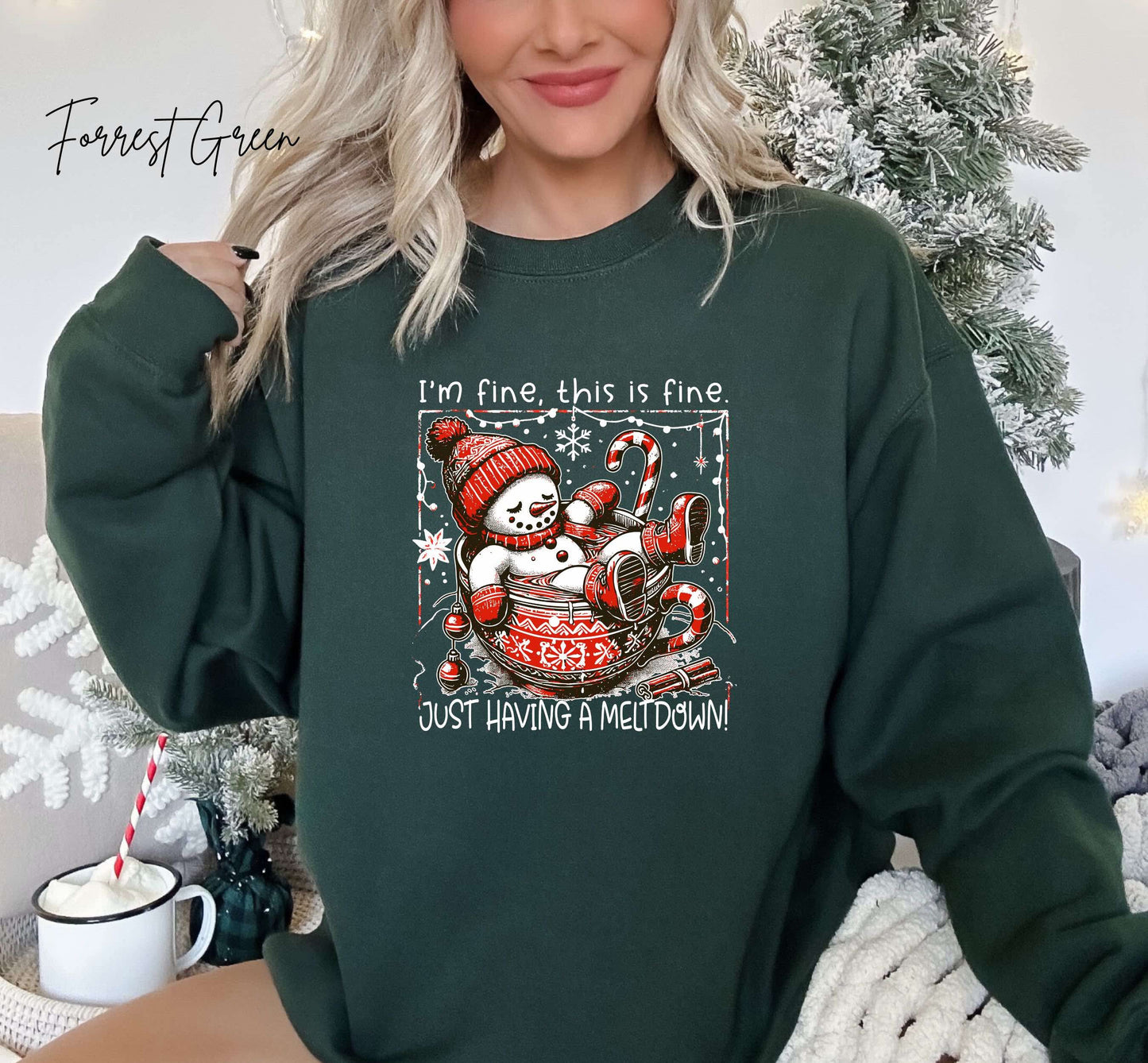 Snowman Meltdown Graphic Sweatshirt