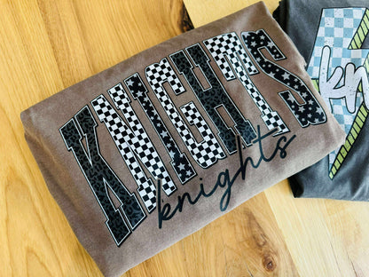 Knights Checkered Graphic Tee