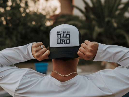 Bad Bass Dad Trucker Hat