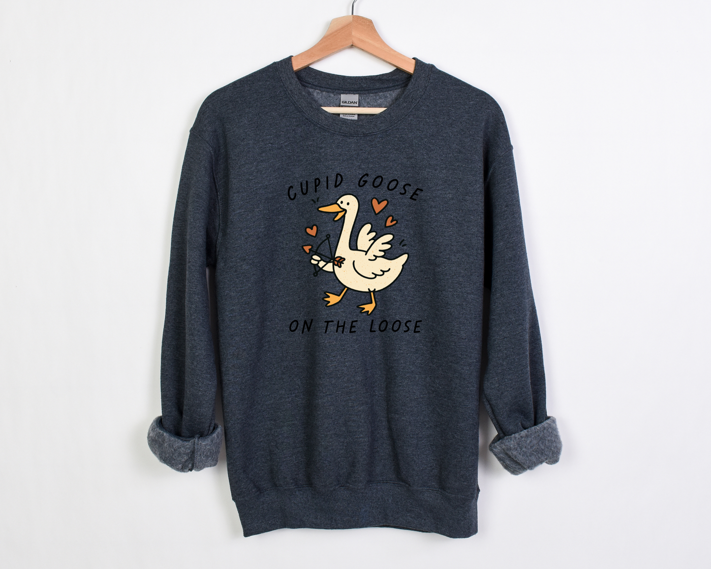 Cupid Goose On The Loose Graphic Sweatshirt