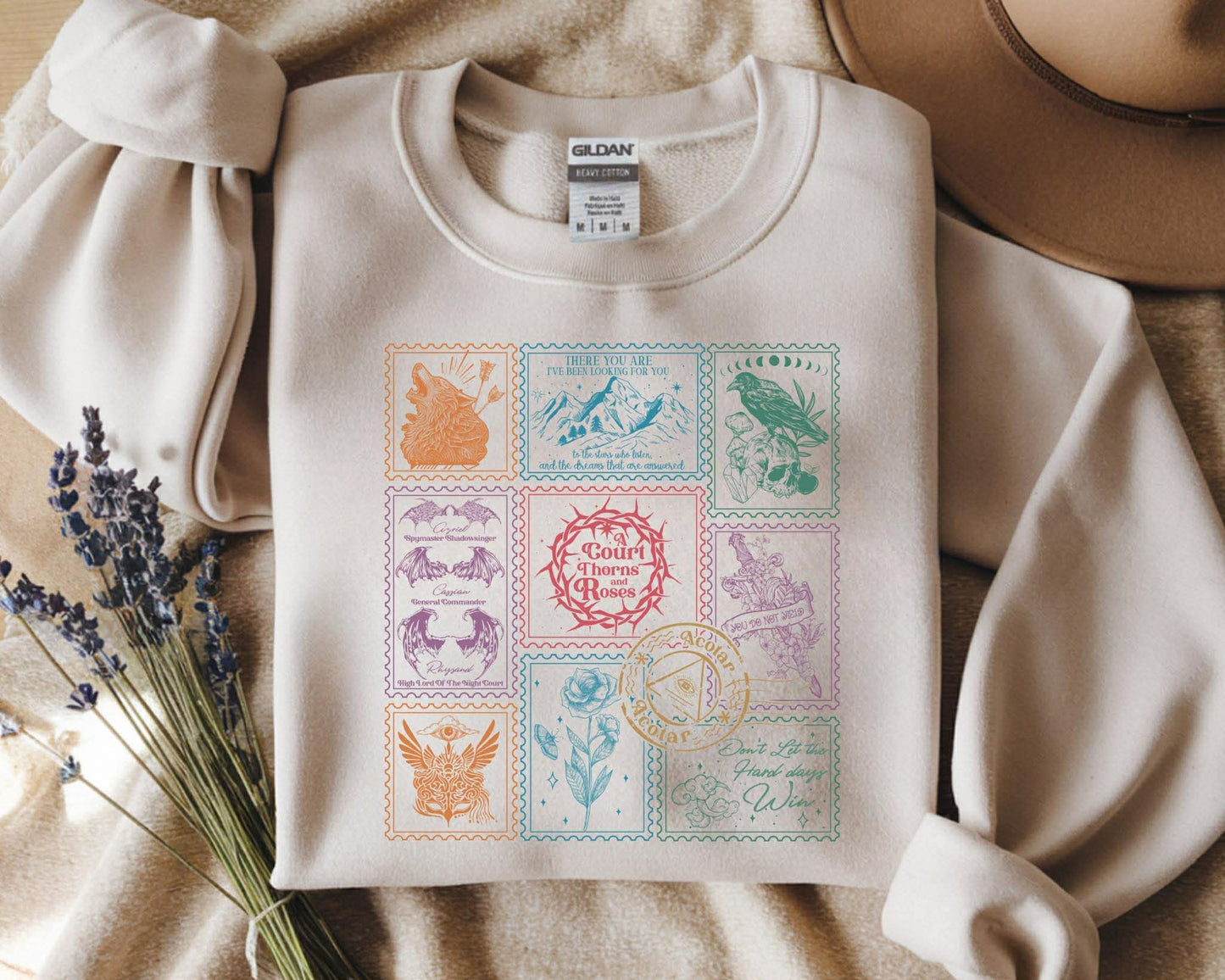 ACOTAR Stamps Collage Graphic Sweatshirt