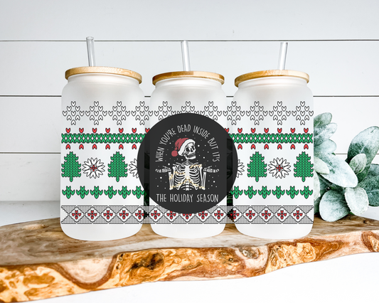 Dead Inside But Festive Frosted Can