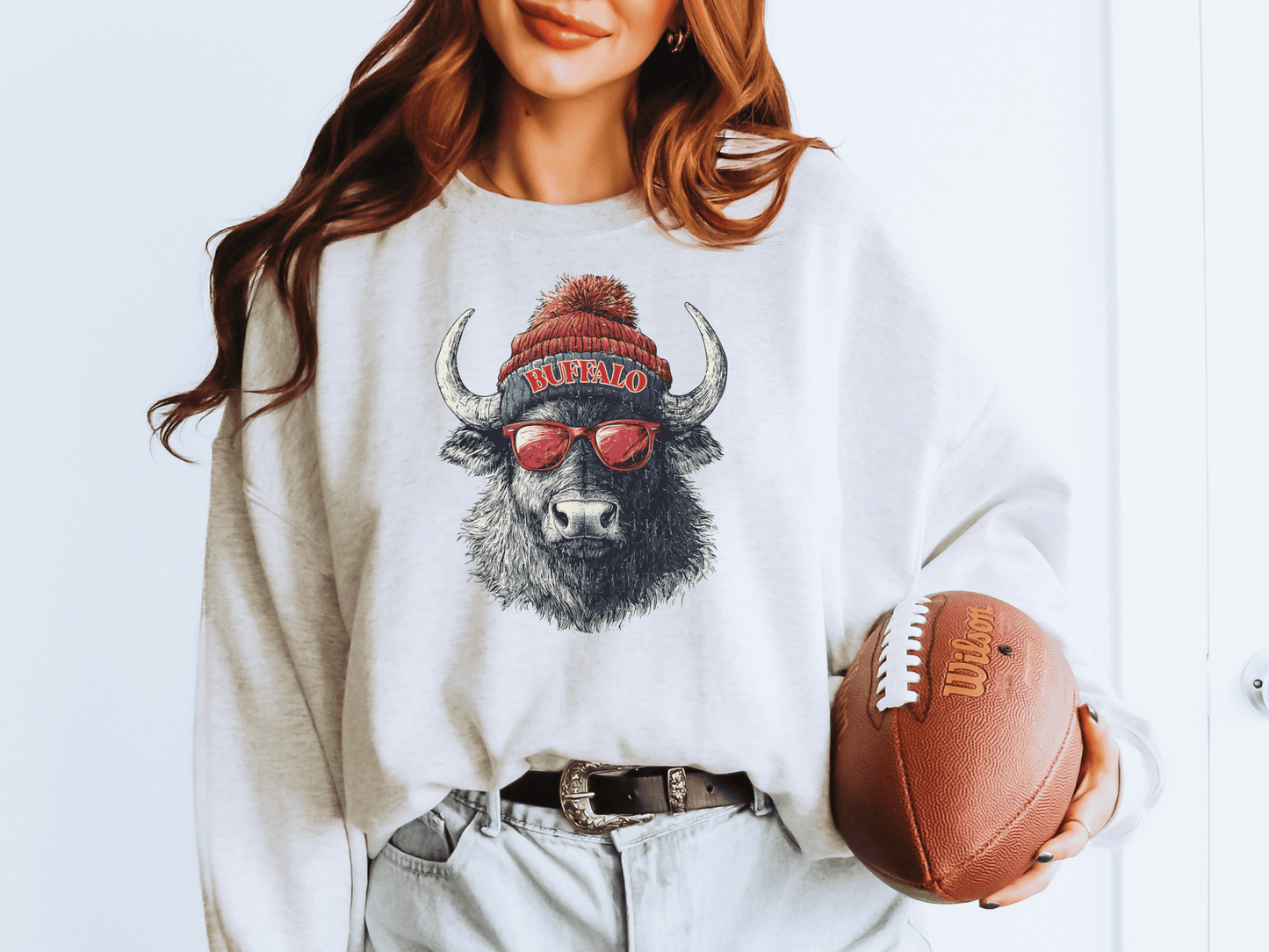 Vintage Buffalo Football Graphic Crew