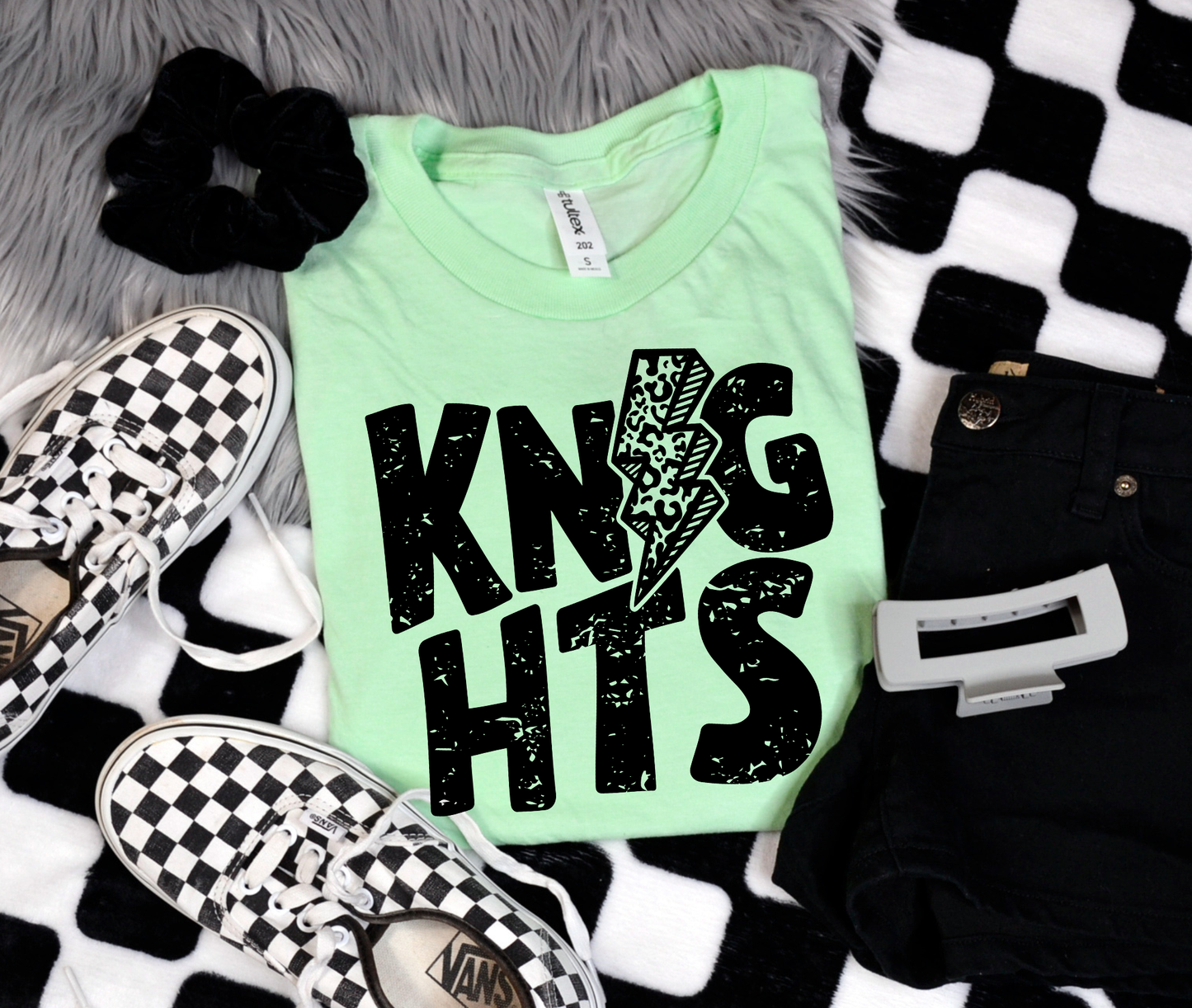 Knights Checkered Bolt Graphic Tee