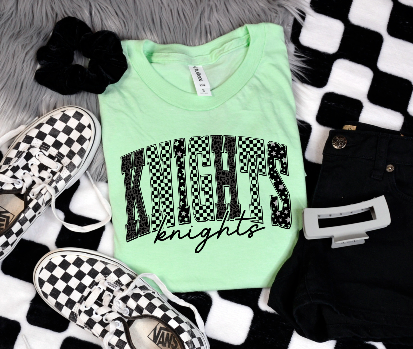 Knights Checkered Graphic Tee