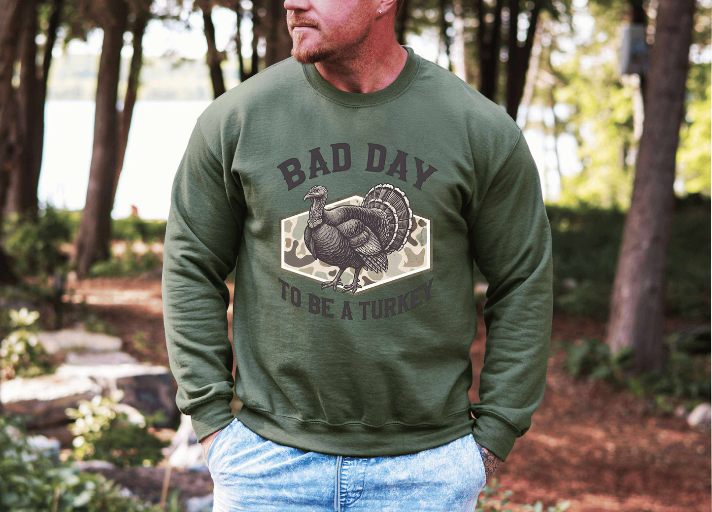 Bad Day To Be A Turkey Graphic Sweatshirt