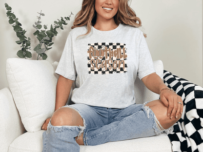 Football Season Checkerboard Graphic Tee
