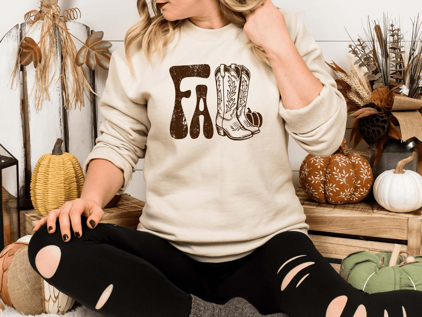 Fall Boots Graphic Sweatshirt