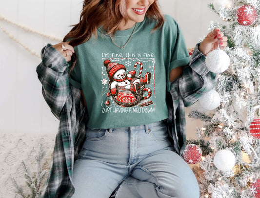 Snowman Meltdown Graphic Tee